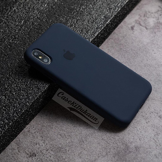 Buy Dark Blue Silicon Case For iPhone X